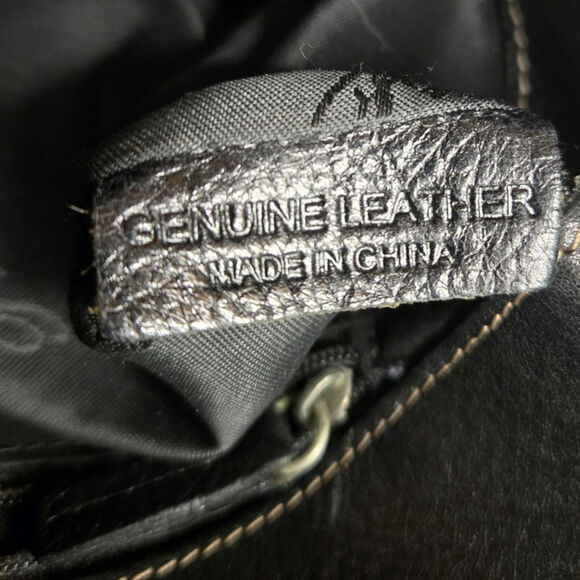 Fossil Vintage Smooth Black Leather Purse Handbag - Picture 11 of 16